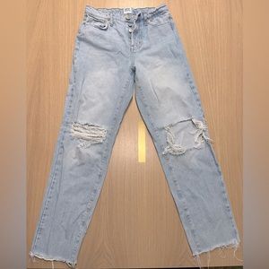 BDG Urban Outfitters slim straight light wash distressed jeans. size 26